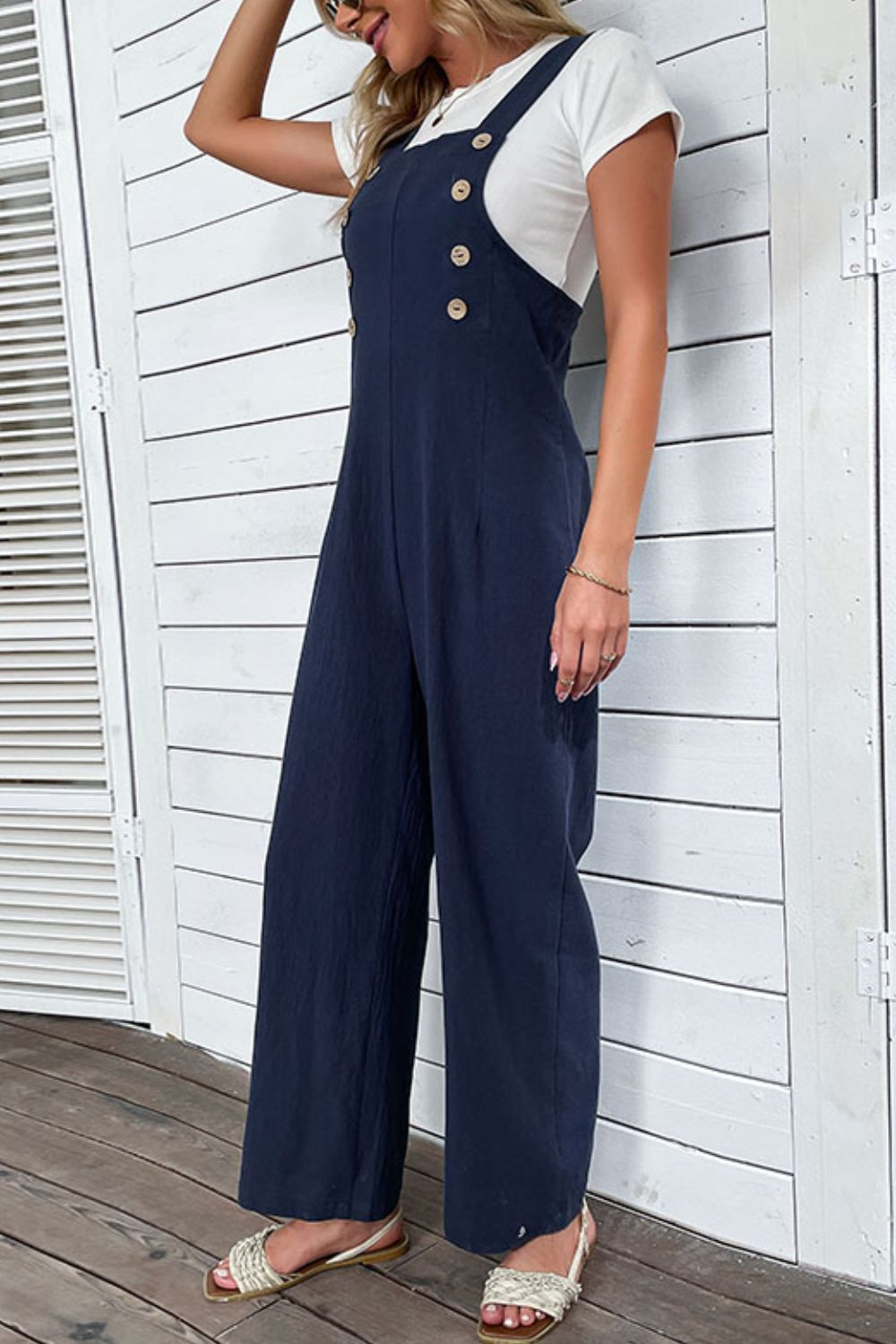 Buttoned Straight Leg | Overalls