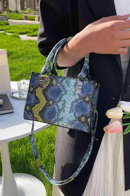 Snakeskin Print Vegan Leather | Handbag