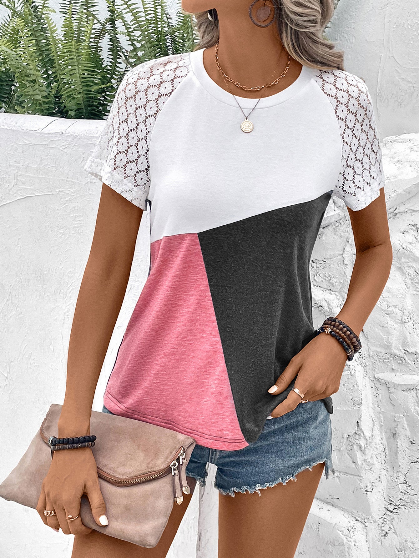 Color Block Raglan Sleeve | Tee
