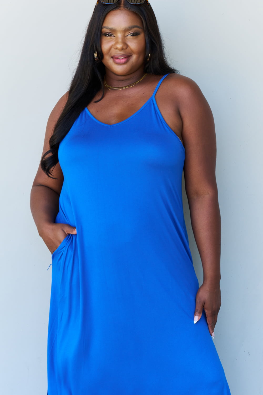 Cami Side Slit in Royal Blue | Maxi Dress