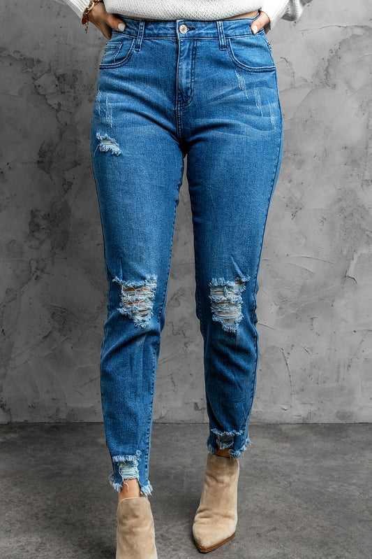 Stylish Distressed Cropped | Jeans