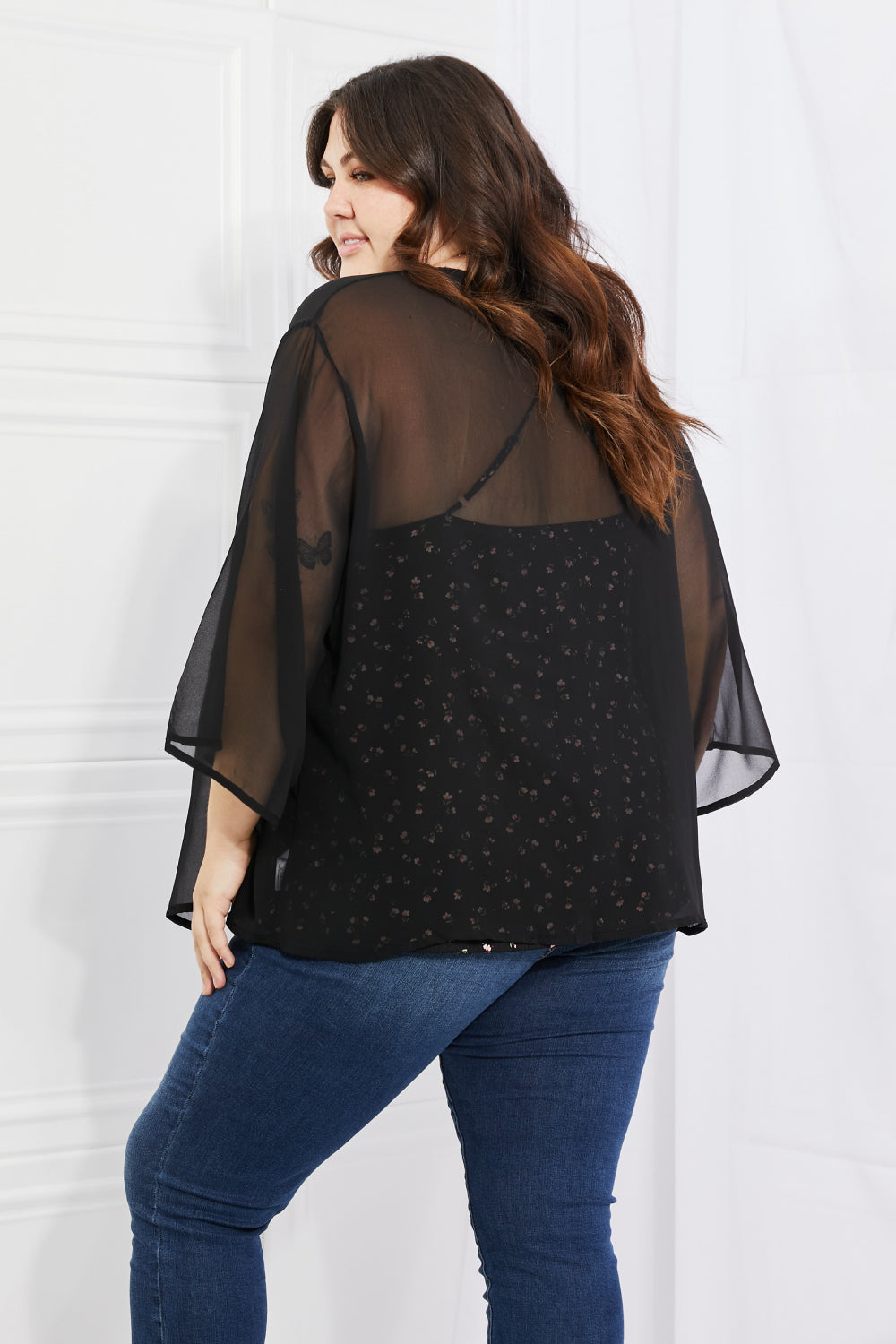 Black Chiffon | Kimono