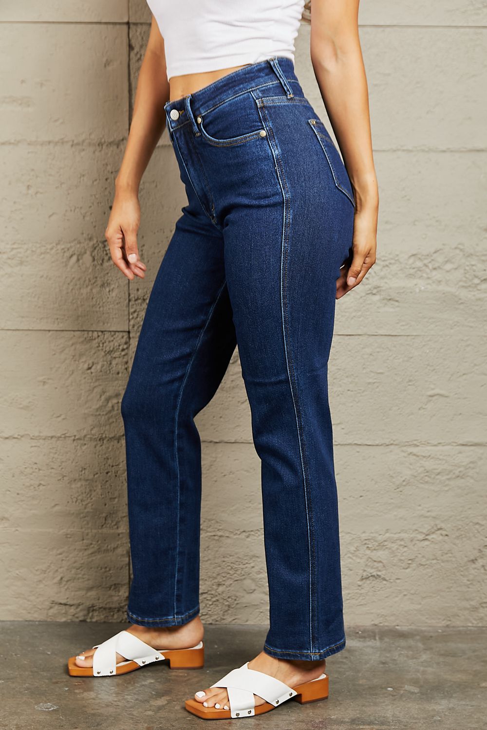 Tummy Control High Waisted Straight | Jeans