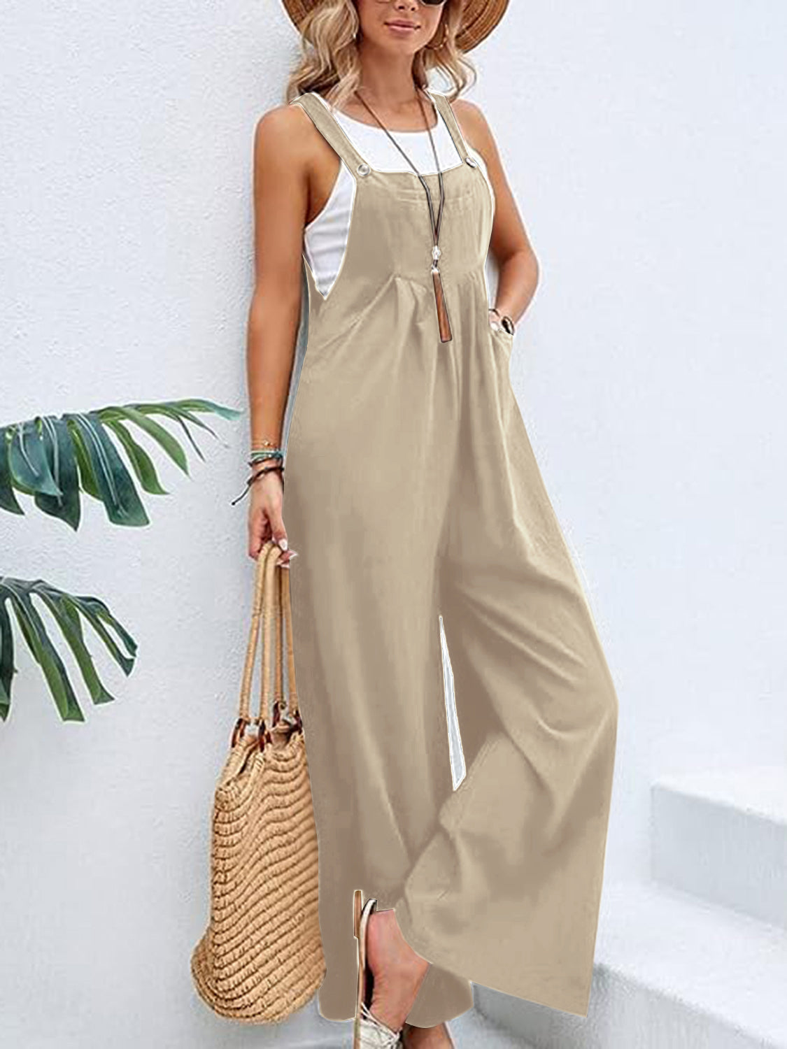 Wide Leg with Pockets | Overalls