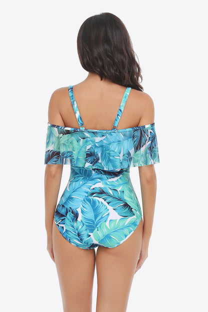 Cold-Shoulder Layered | One-Piece Swimsuit