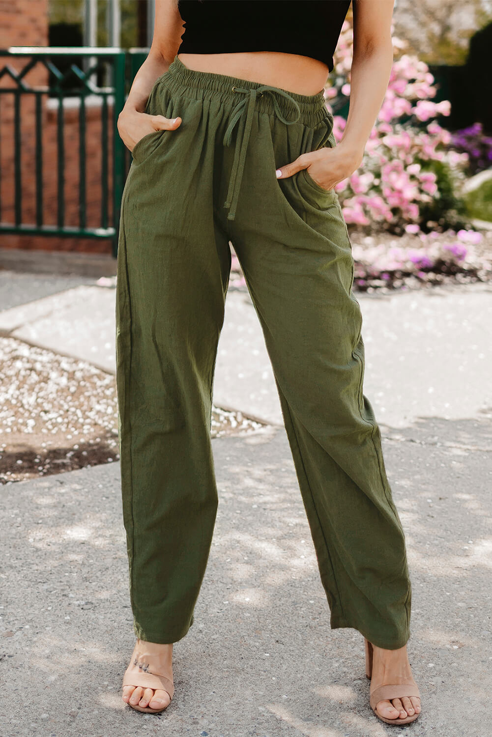 Drawstring Elastic Waist | Pants