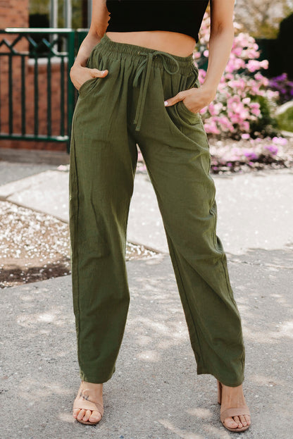 Drawstring Elastic Waist | Pants
