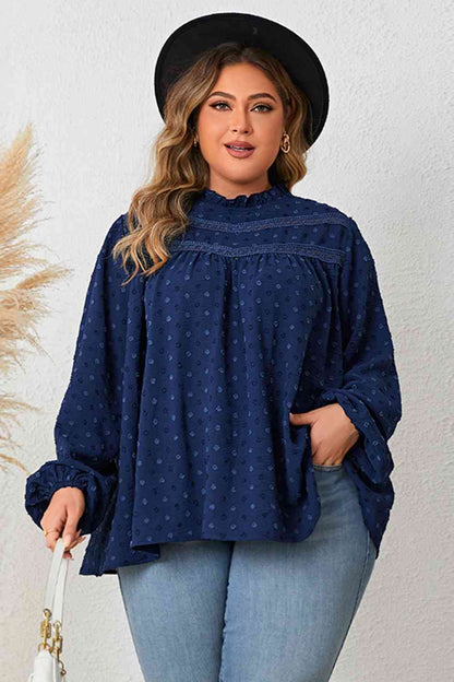 Mock Neck Balloon Sleeve | Blouse
