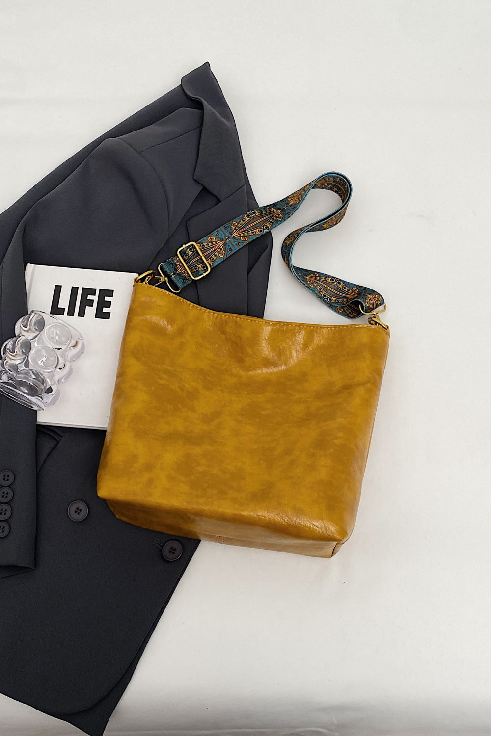 Ethnic Strap Vegan Leather Shoulder | Bag