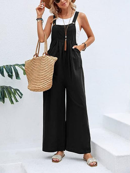 Wide Leg with Pockets | Overalls