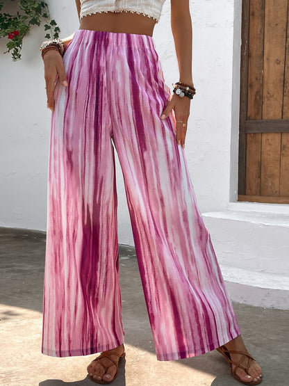 Striped High Waist Wide Leg | Pants
