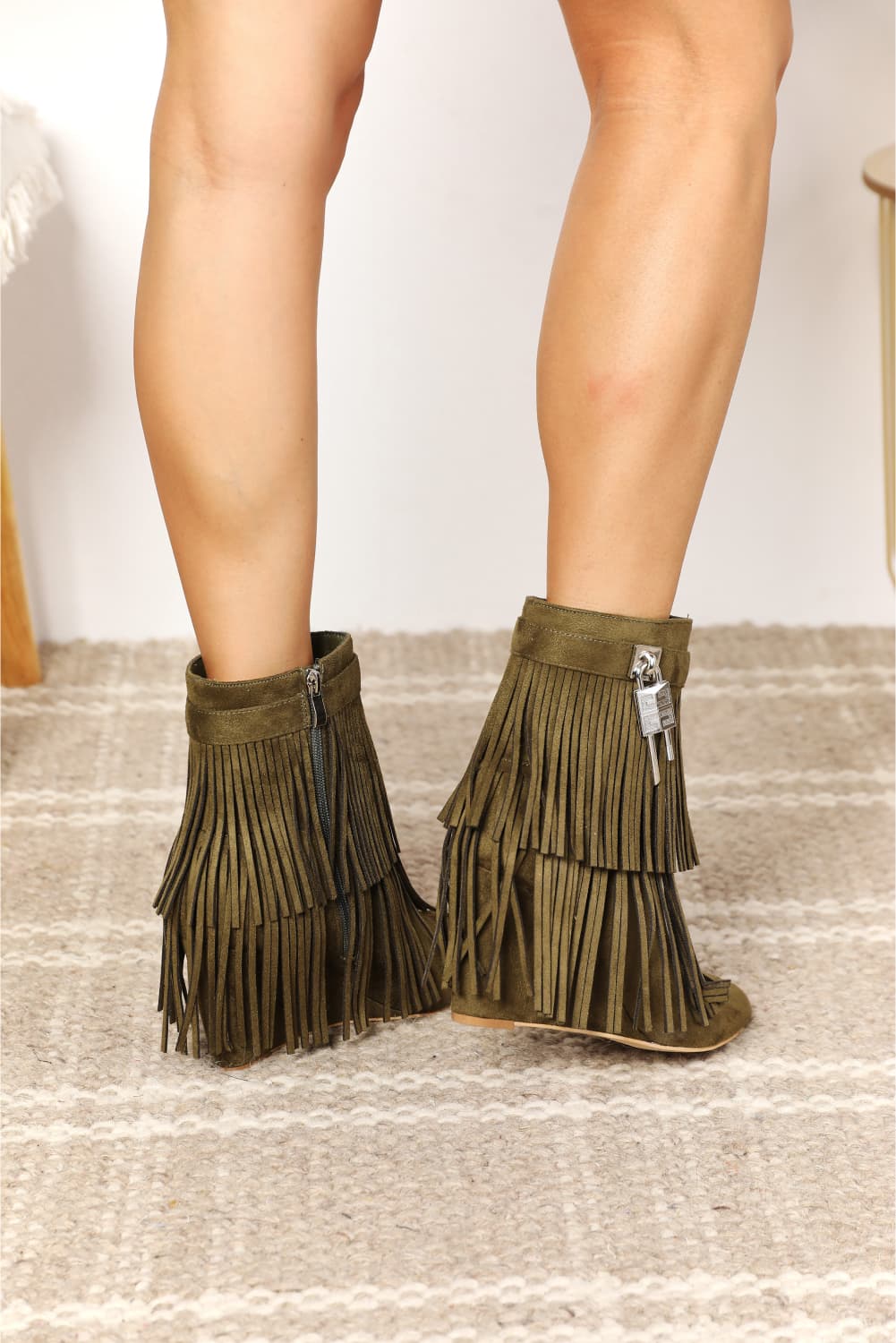 Tassel Wedge Heel Ankle | Booties