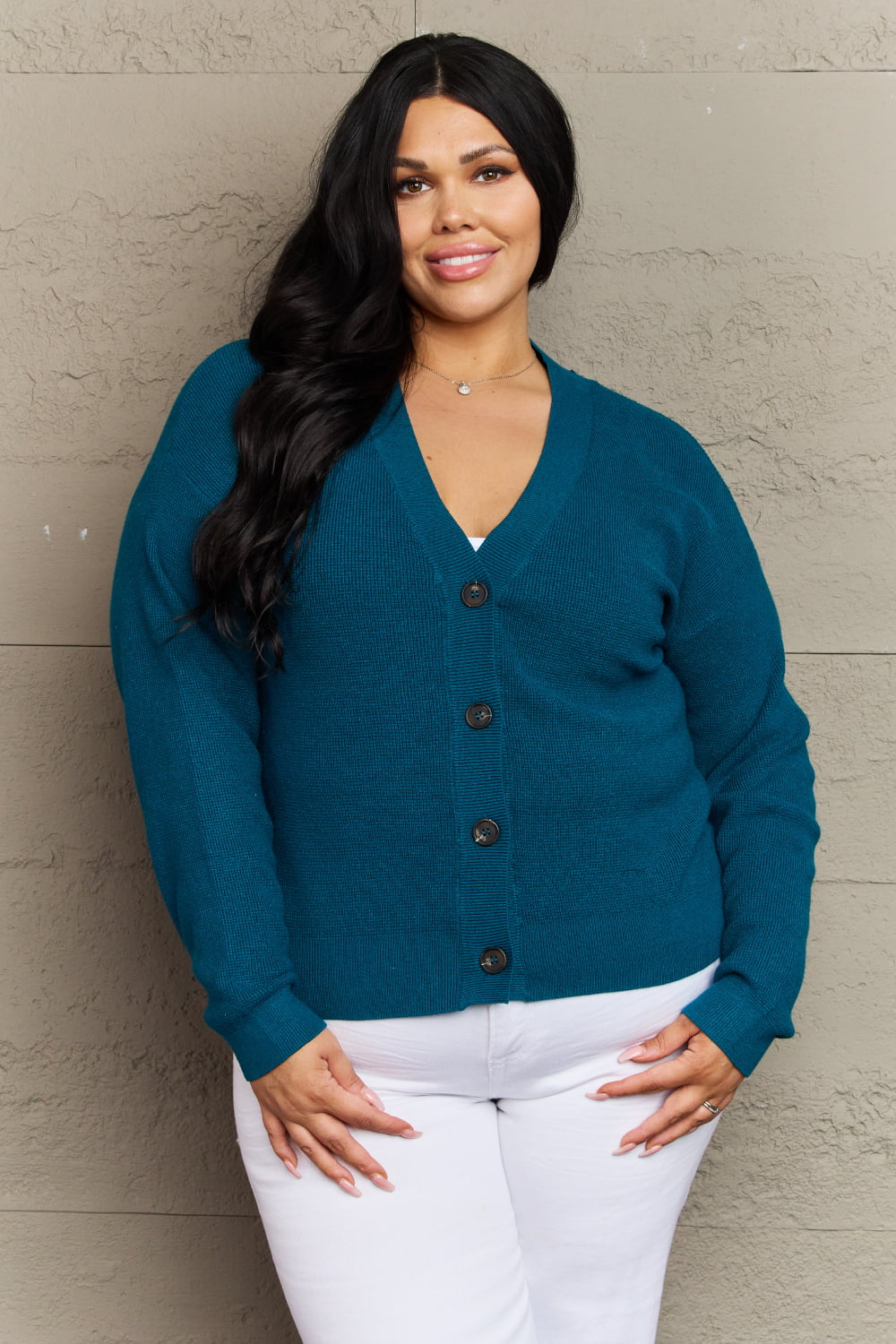 Button Down in Teal | Cardigan