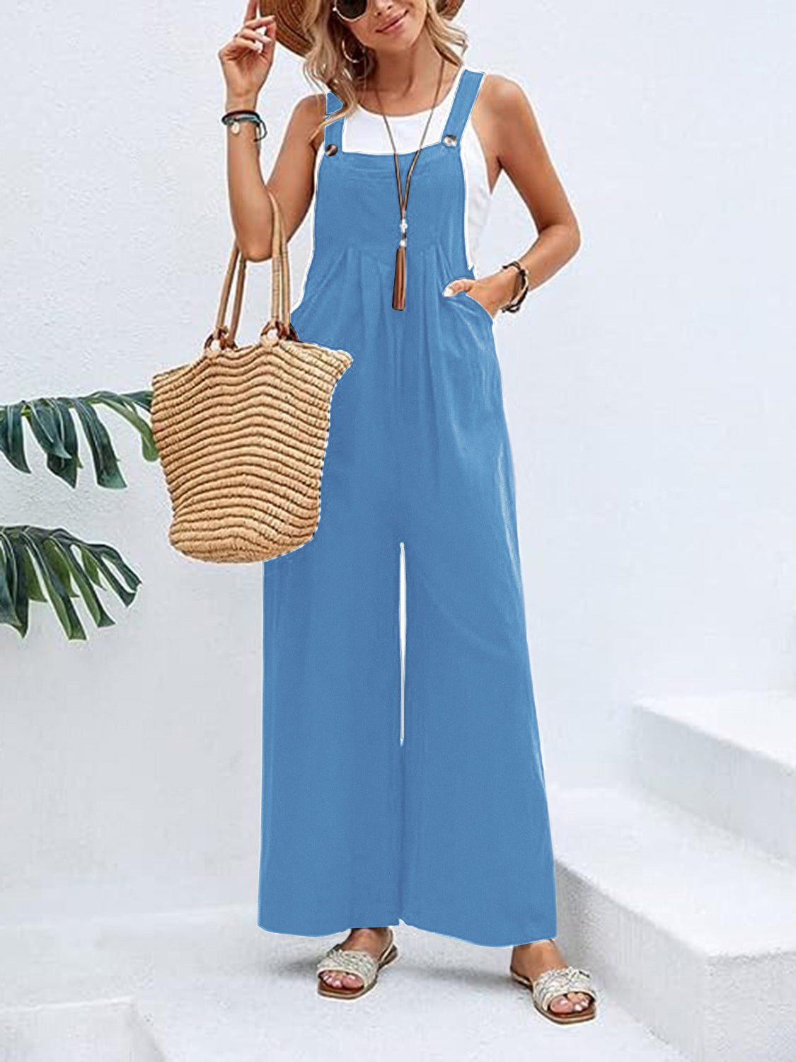 Wide Leg with Pockets | Overalls