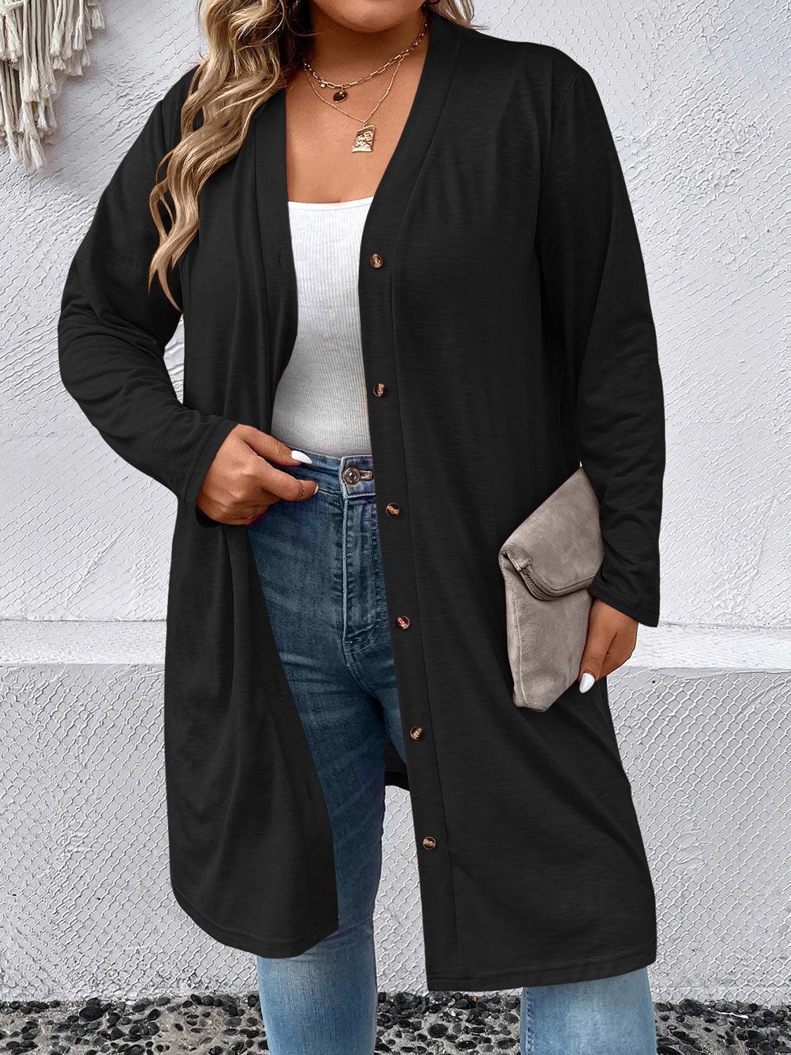 Button Down Longline | Cardigan