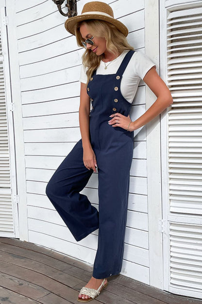 Buttoned Straight Leg | Overalls
