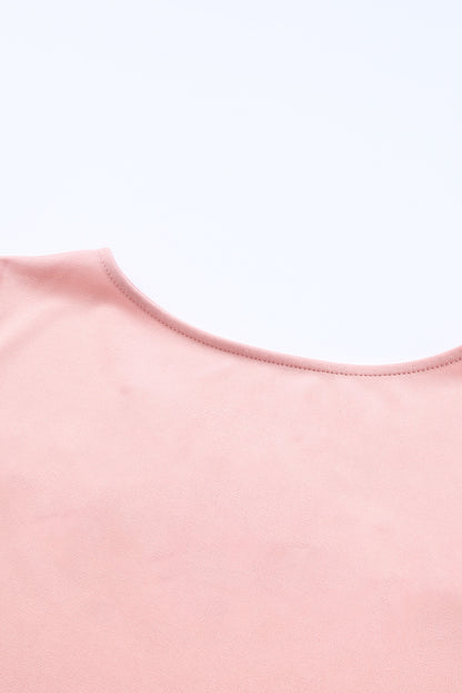 Cutout Round Neck Short Sleeve | Tee