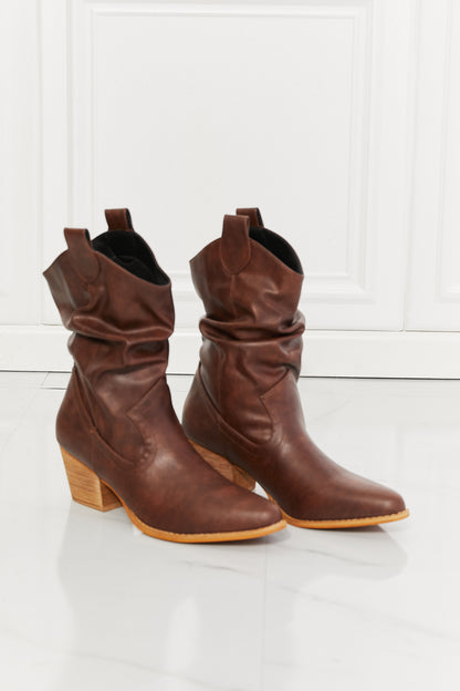 Scrunch Cowboy in Brown | Boots