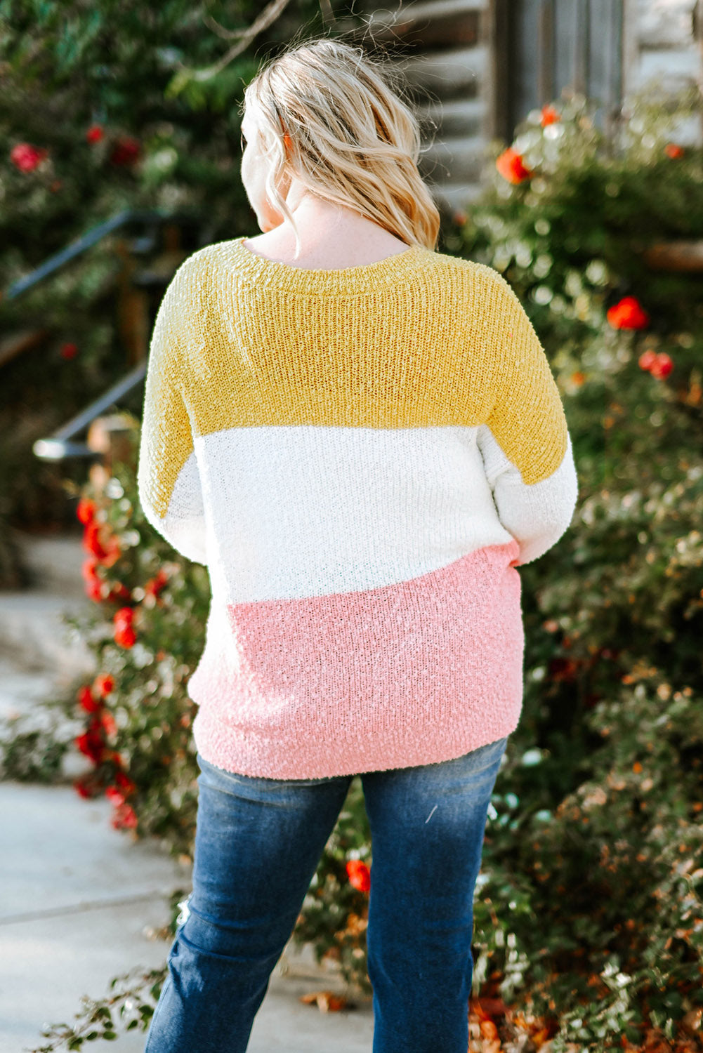 Color Block Round Neck | Sweater