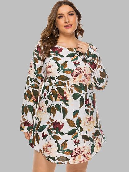 Floral Long Sleeve | Mini Dress