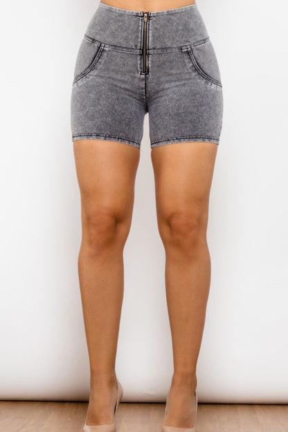 Comfy Huggers Zip Closure Denim | Shorts