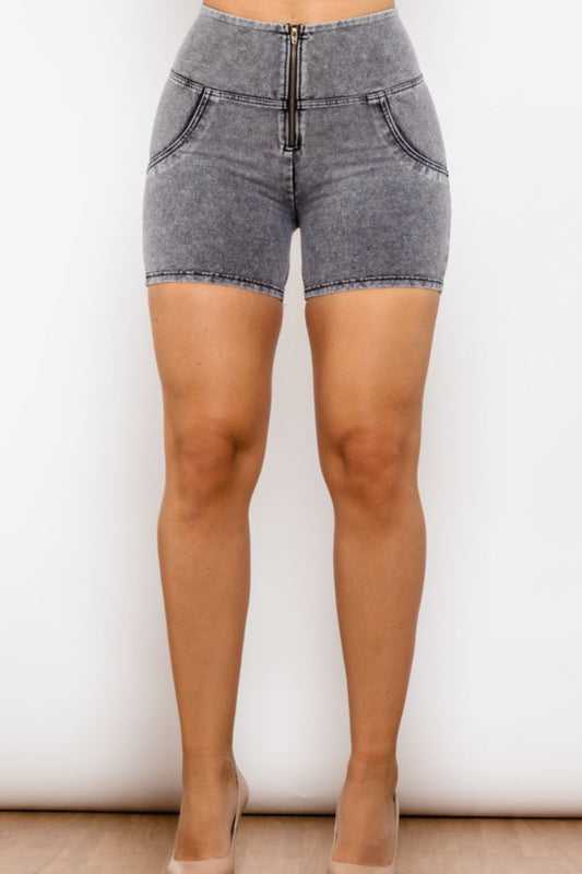 Comfy Huggers Zip Closure Denim | Shorts