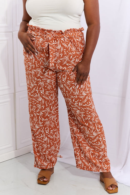 Geometric Printed in Red Orange | Pants