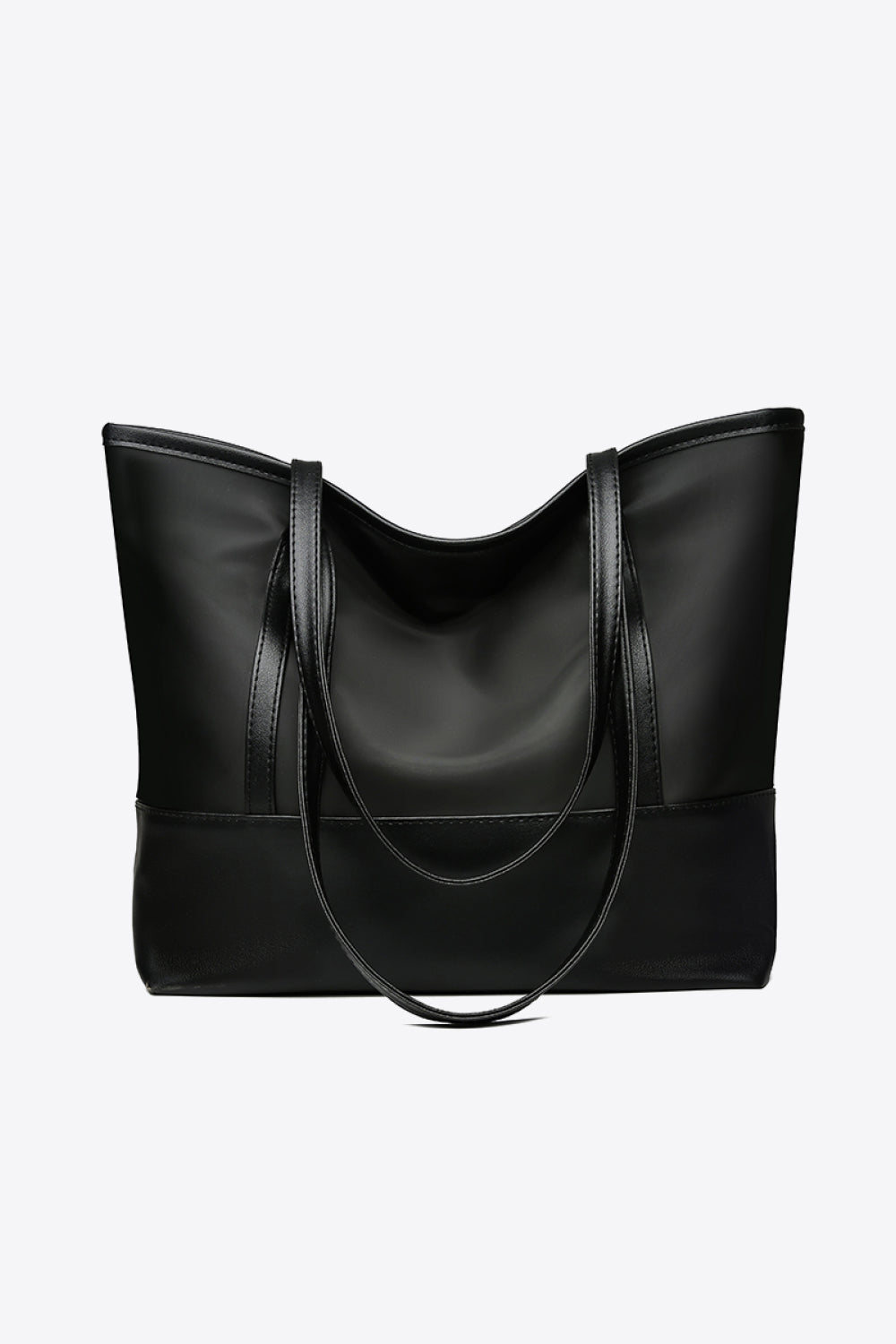 All Black Vegan Leather Tote | Bag