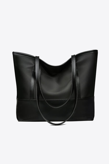All Black Vegan Leather Tote | Bag
