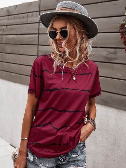 Waveform Print Round Neck | Tee