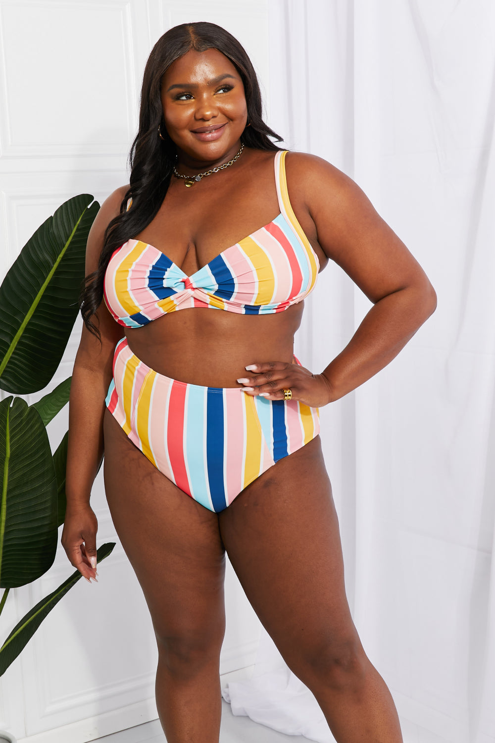Stripe Twist High-Rise | Bikini