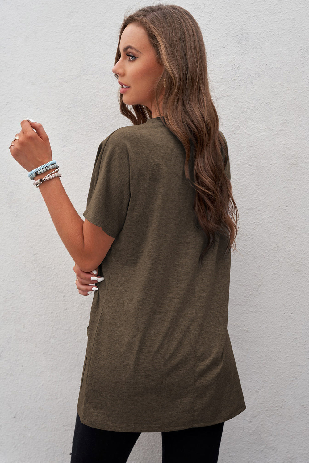 Short Sleeve Round Neck with Pockets | Tee Shirt