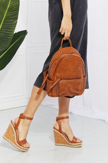 Certainly Chic Vegan Leather Woven | Backpack