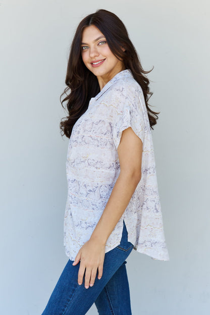 Floral Paisley Printeded Twist Tunic | Top