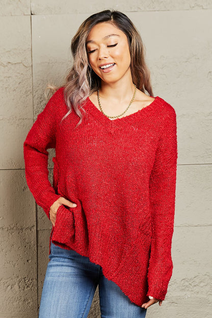 Luxe Draped Detail Knit | Sweater