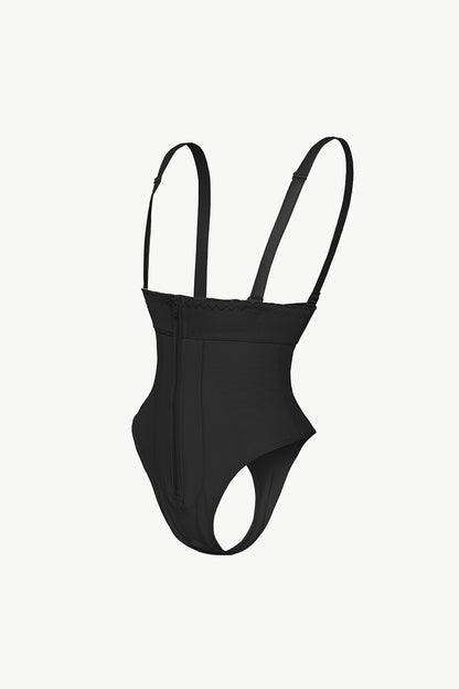 Adjustable Strap Zip-Up | Shaping Bodysuit