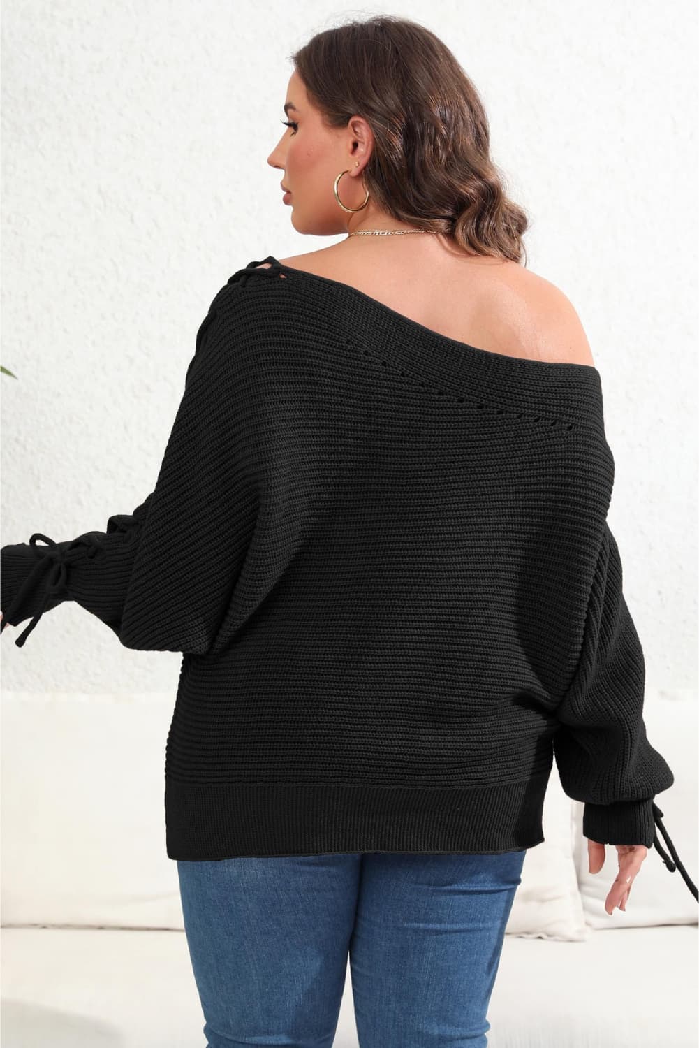 One Shoulder Beaded | Sweater