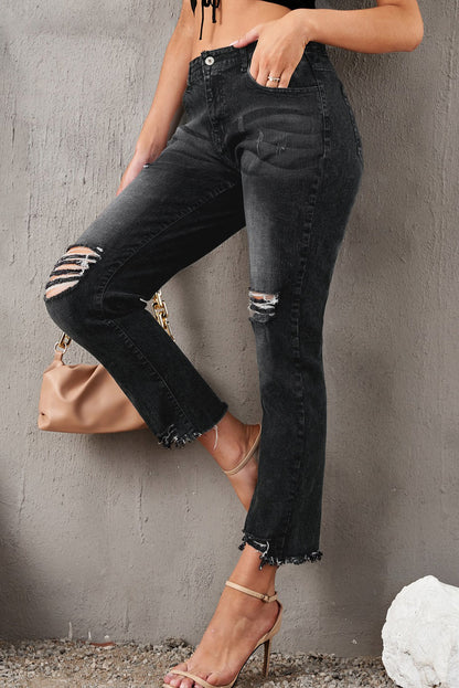 Stylish Distressed Cropped | Jeans