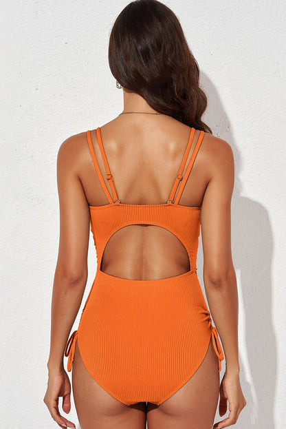 Tied Cutout Plunge | One-Piece Swimsuit