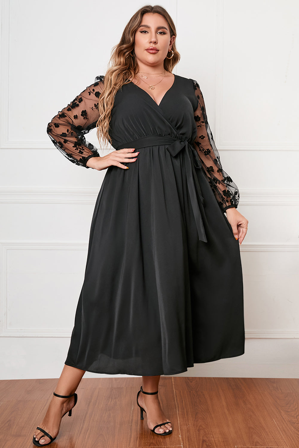 Surplice Neck Tied Maxi | Dress