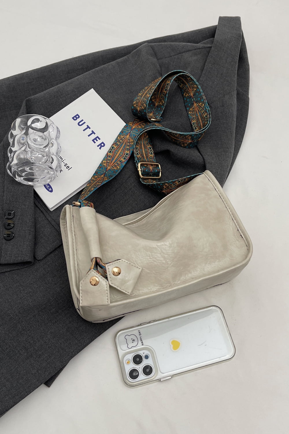 Ethnic Strap Vegan Leather Shoulder | Bag