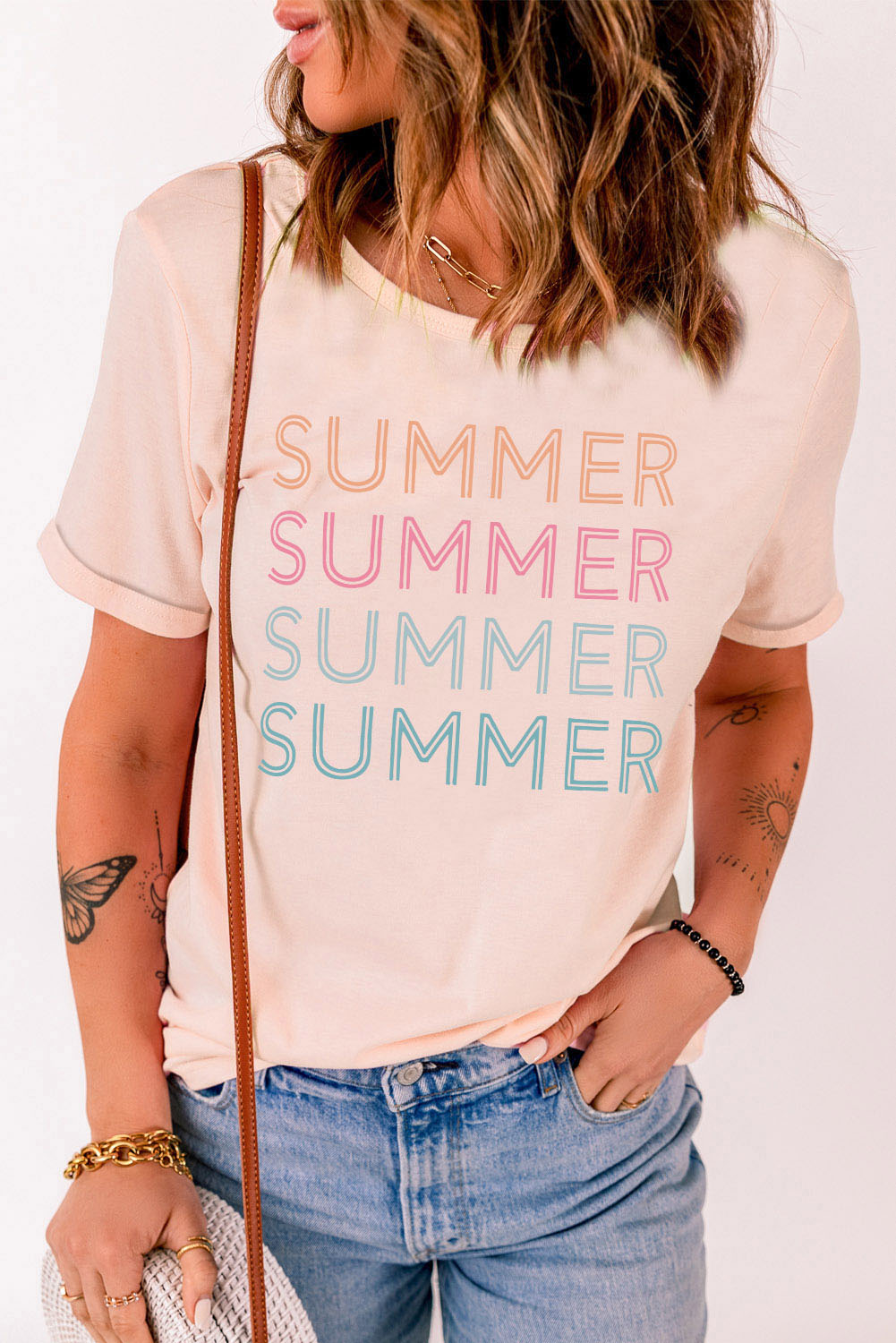 SUMMER Cuffed Round Neck | Tee
