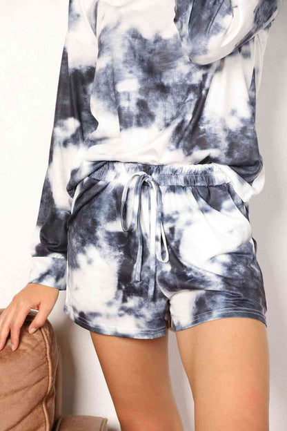 Tie-Dye Round Neck Top and Shorts | Lounge Set