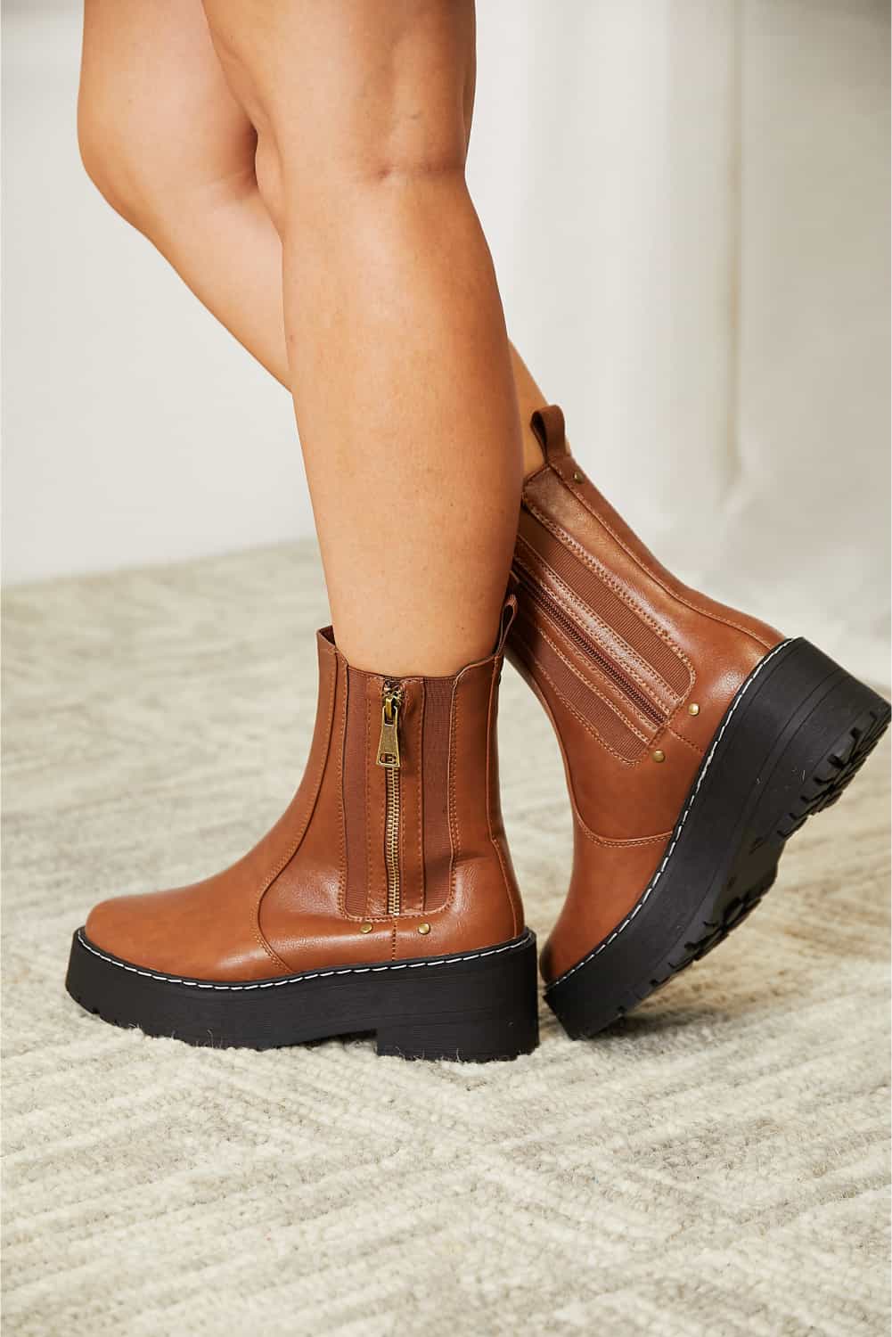 Side Zip Platform | Boots