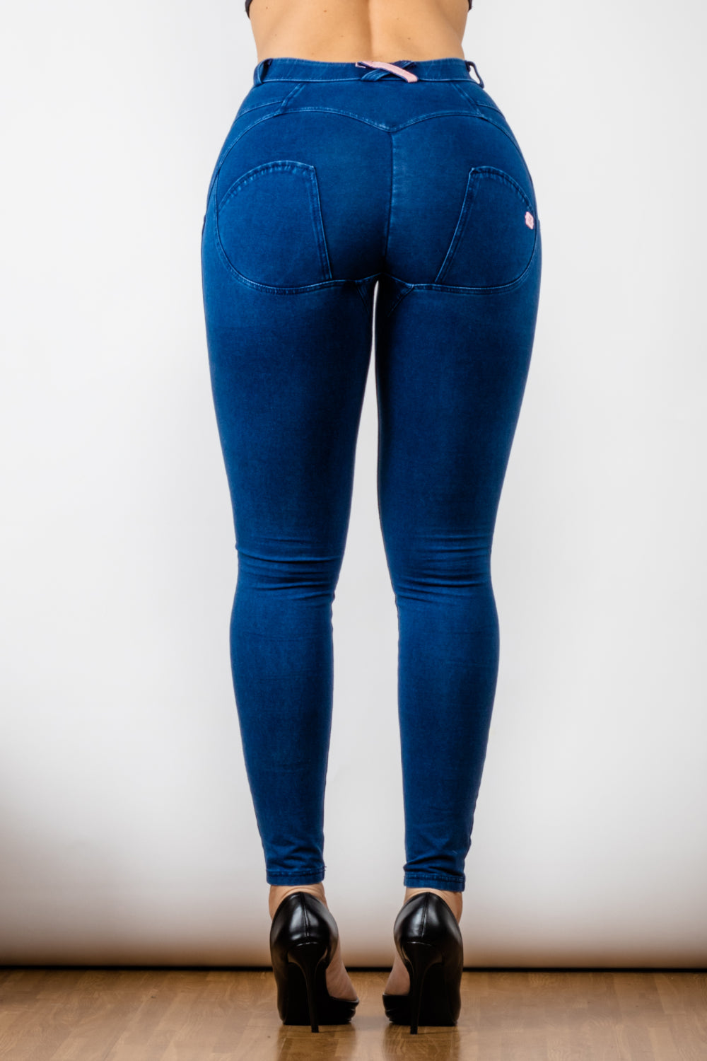 Comfy Huggers Blue Buttoned Skinny | Jeans