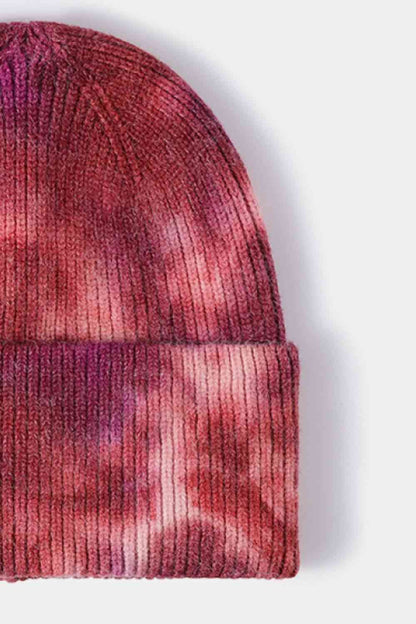 Tie-Dye Cuffed Rib-Knit Beanie | Hat