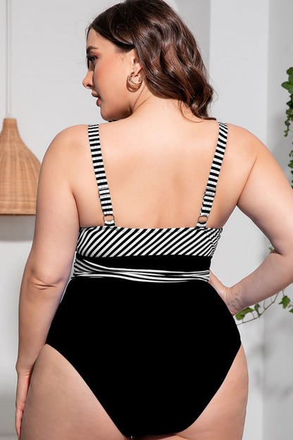 Striped Tie-Waist | One-Piece Swimsuit