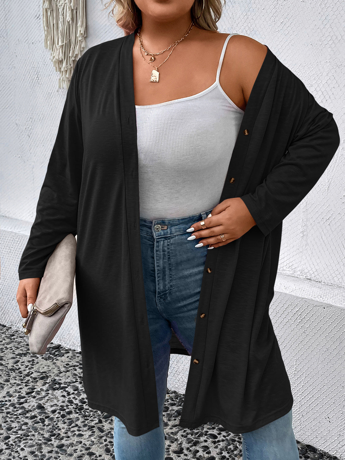 Button Down Longline | Cardigan