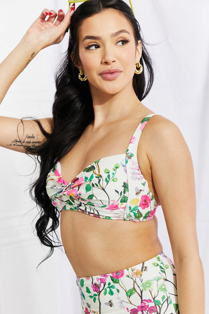 Creamy Floral Twist High-Rise | Bikini