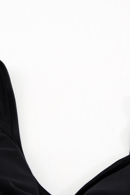 Two-Tone Crisscross Frill Trim | Two-Piece Swimsuit